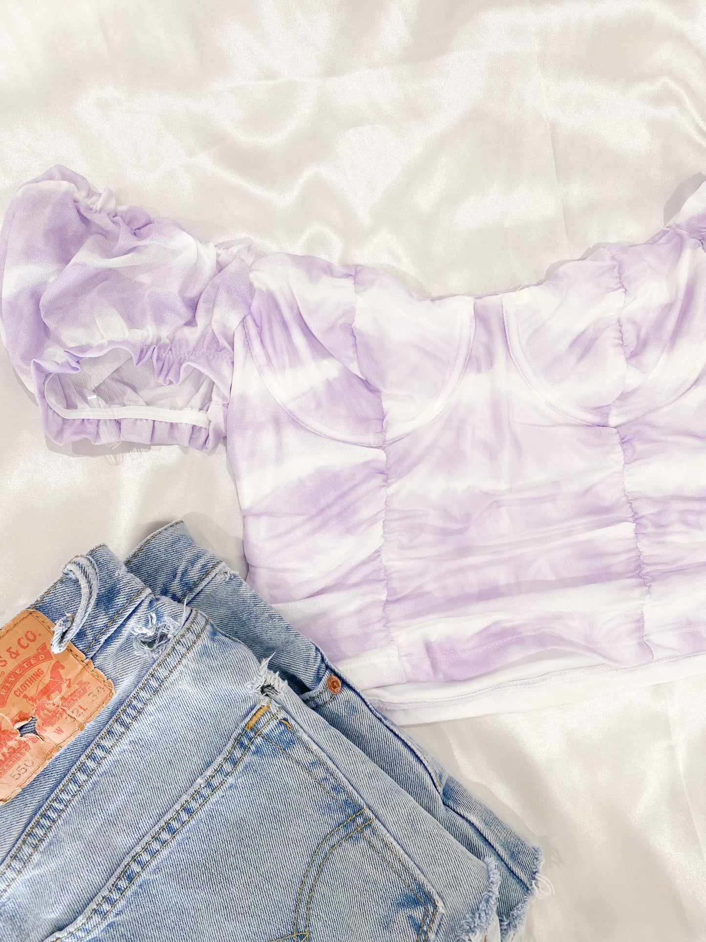 Lavender Puff Sleeve Top