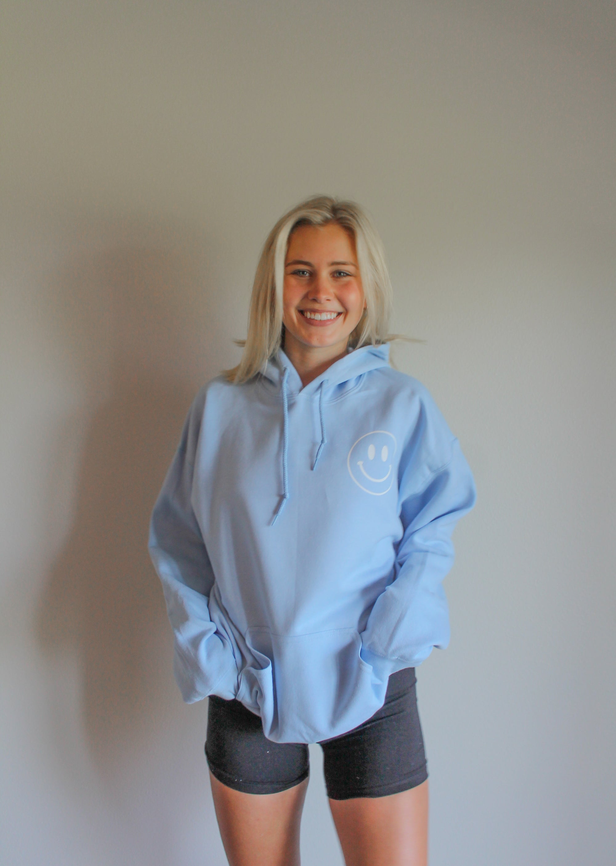 Have a Nice Day Hoodie - Light Blue