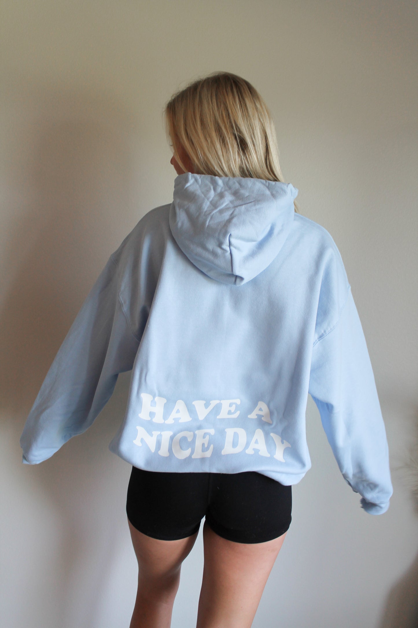 Have a Nice Day Hoodie - Light Blue