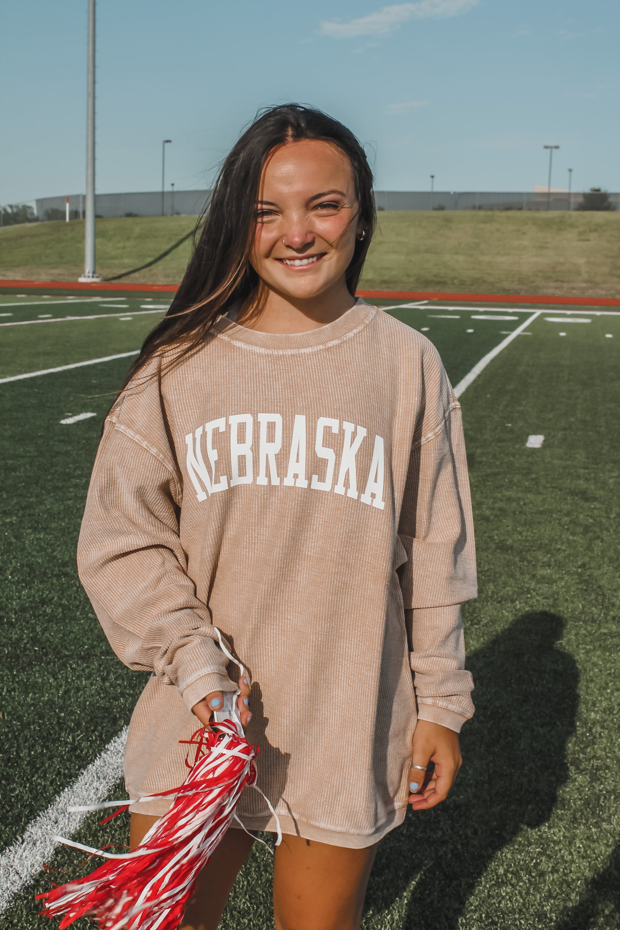 Nebraska Corded Crew - Tan