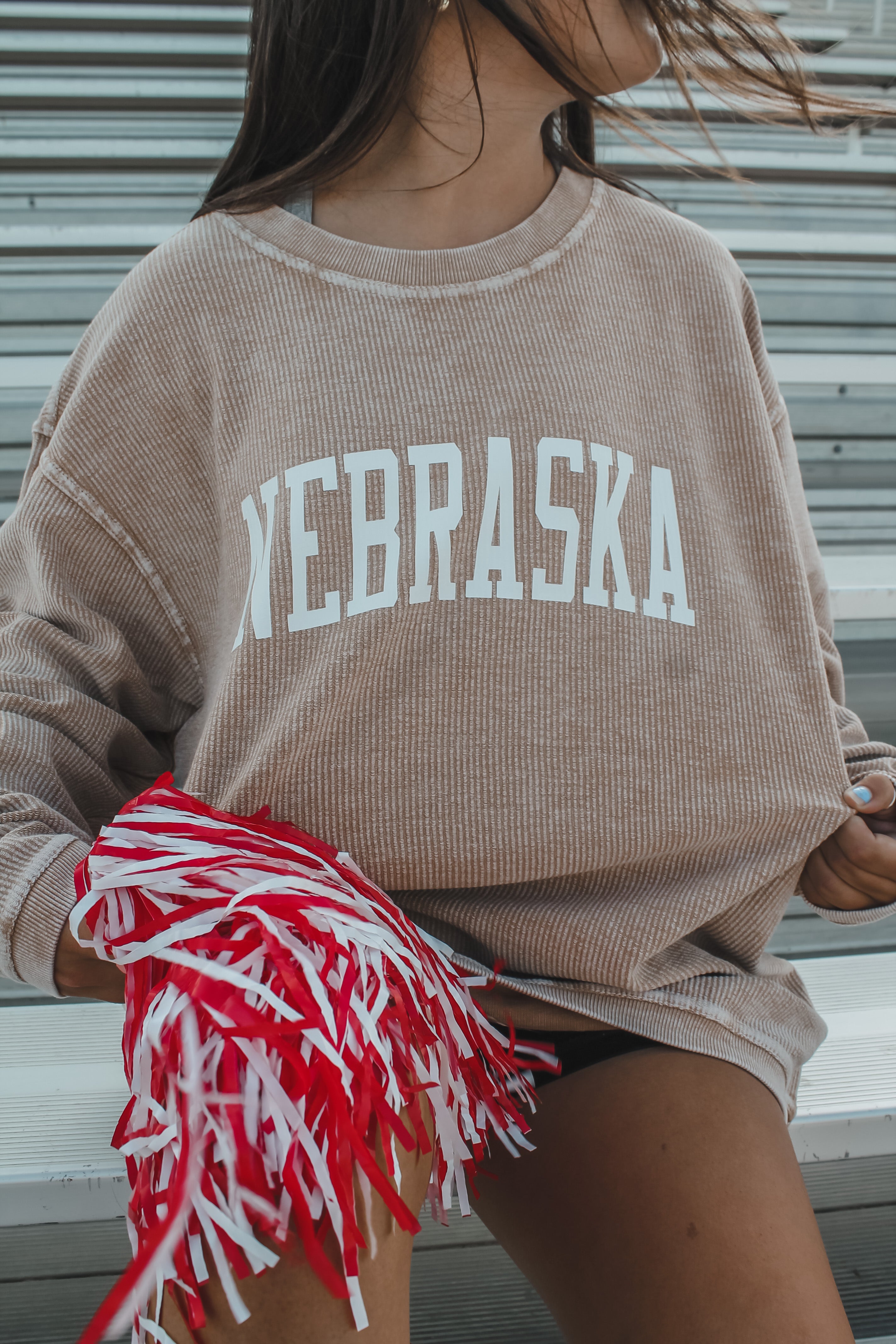Nebraska Corded Crew - Tan