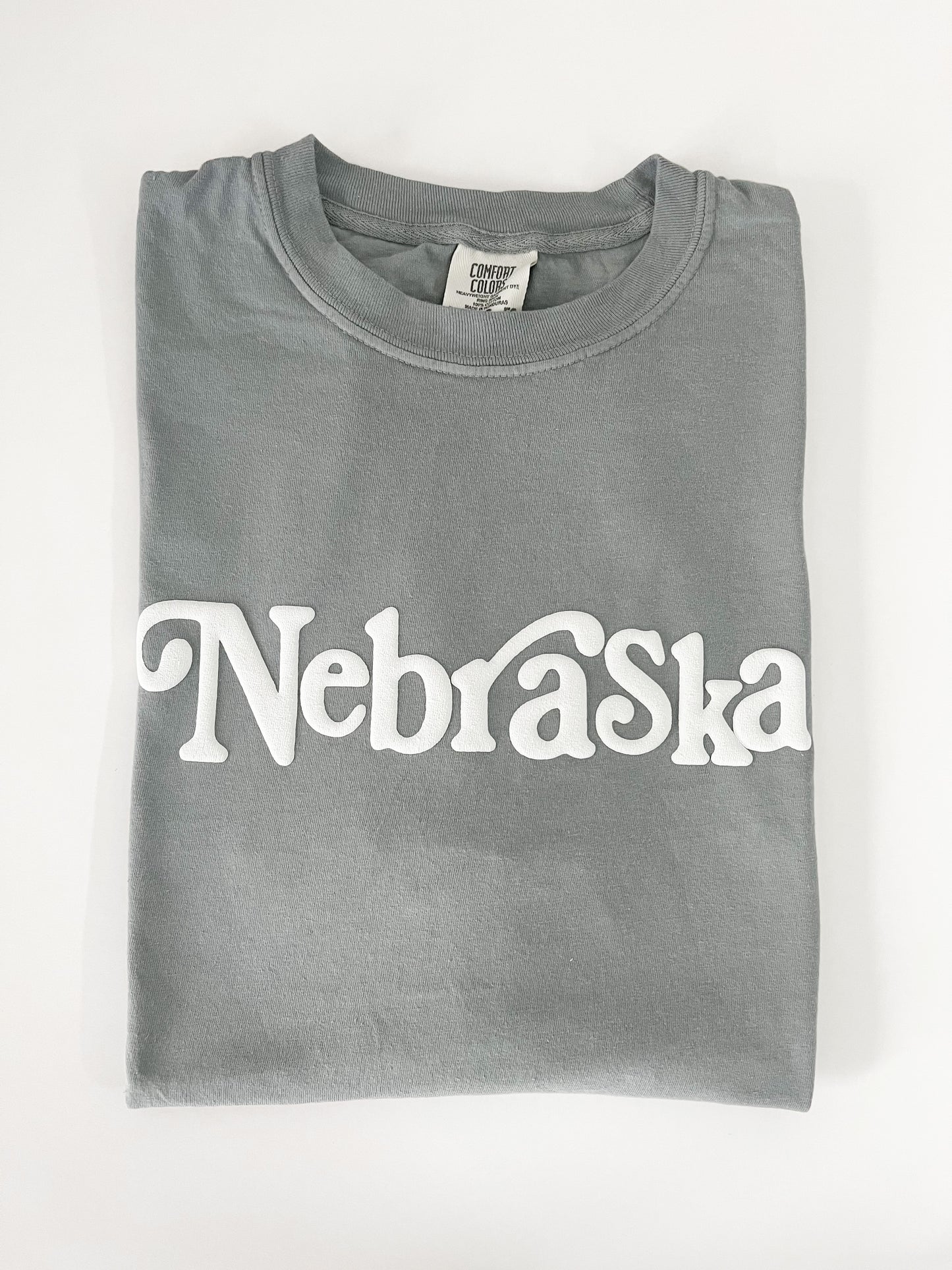 Nebraska Puff Tee - Grey
