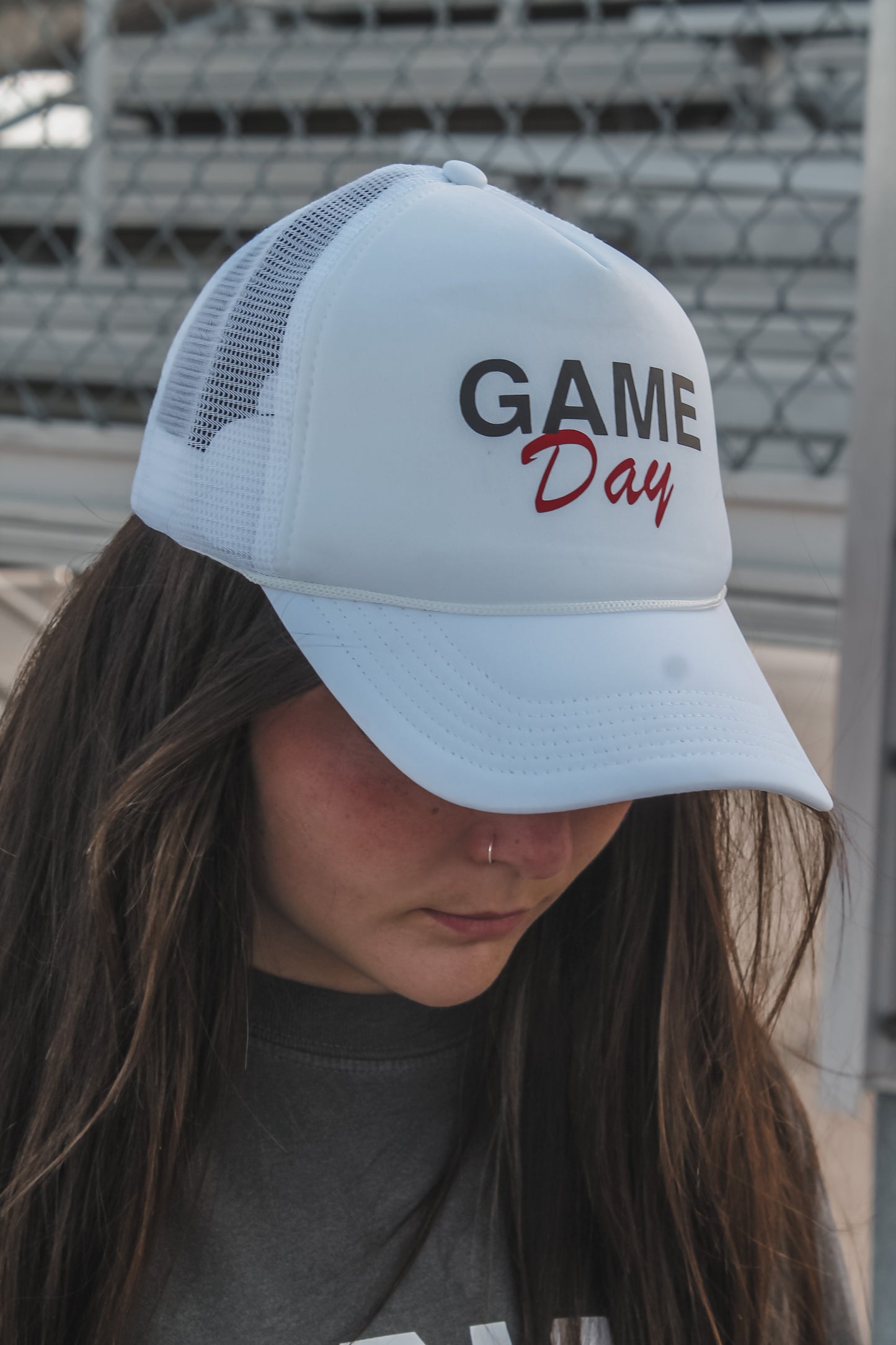 Game Day Trucker Hat - White