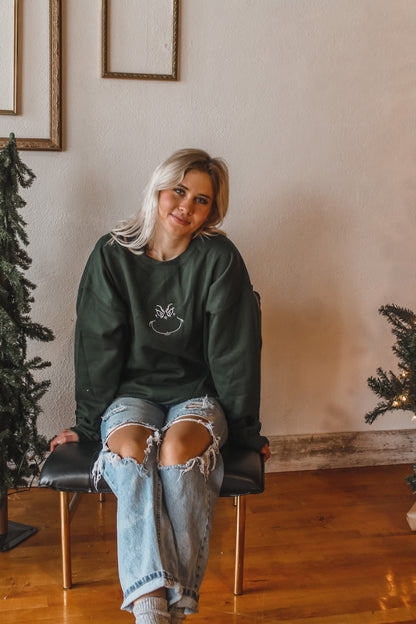 The Grinch Embroidered Crew