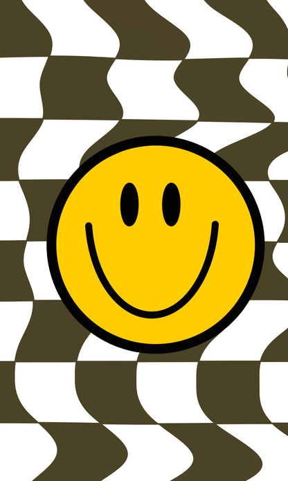 Checkered Smiley iPhone Case