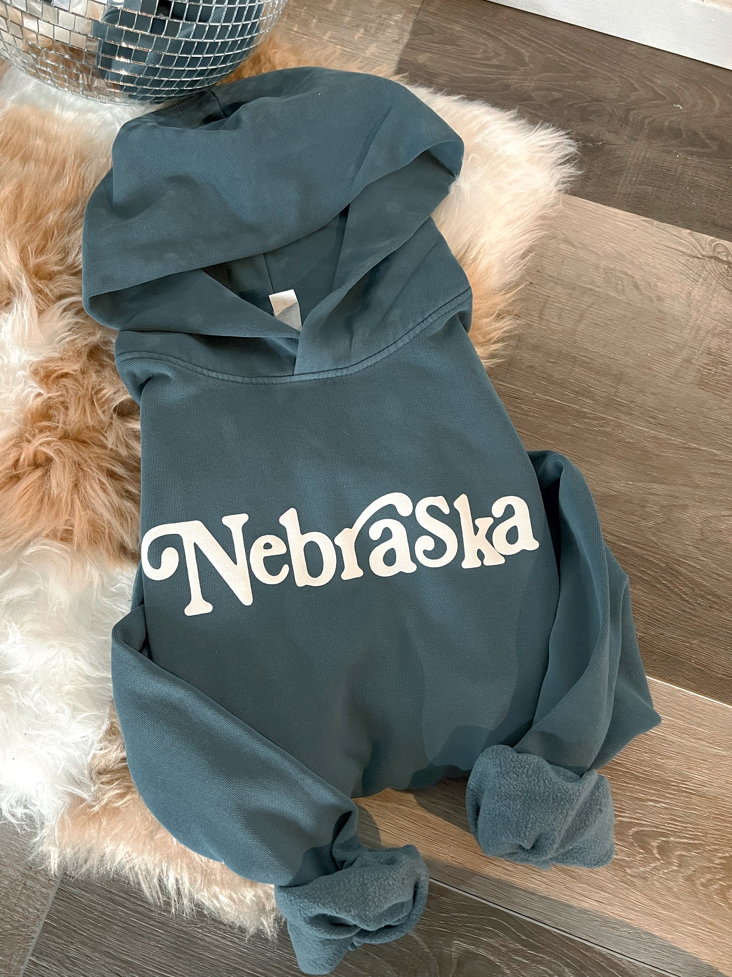 Nebraska Puff Hoodie - Blue